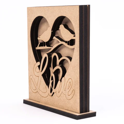 3D композиція „Love“ 4, МДФ, 14х14,5см, ROSA Talent — Photo 3