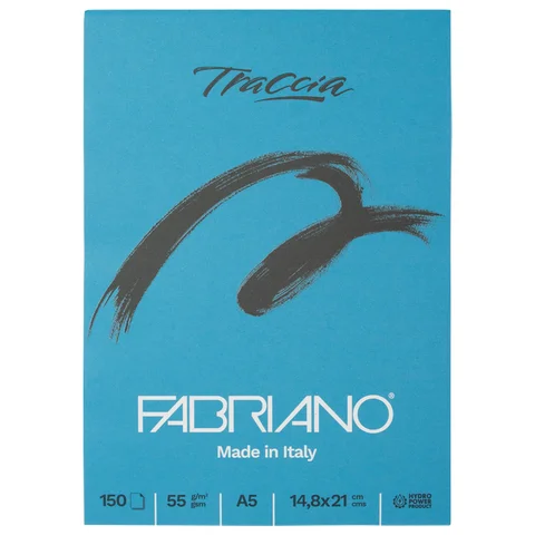 Блок паперу для графіки та каліграфії TRACCIA А5 55г/м2 150 л Fabriano — Photo 22