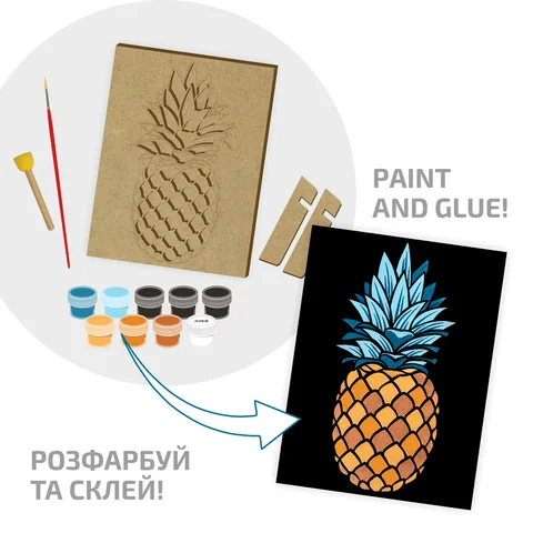 Набір Ананас 3D МДФ 24 5х18 5см ROSA Talent — Photo 5
