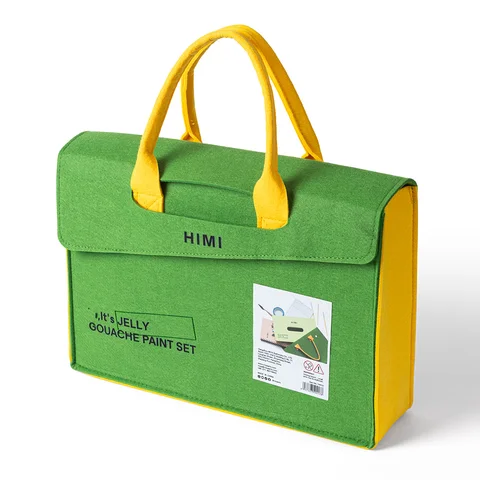 Набір гуашевих фарб HIMI Twin Cup 72×12 мл, 72 кольори, Green Apple, пластиковий пенал + аксесуари у фетровому чохлі — Photo 22