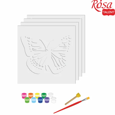 Набір картина 3D „Метелик 2“ МДФ ґрунтоване 4 шари 17х17см ROSA TALENT — Photo 4