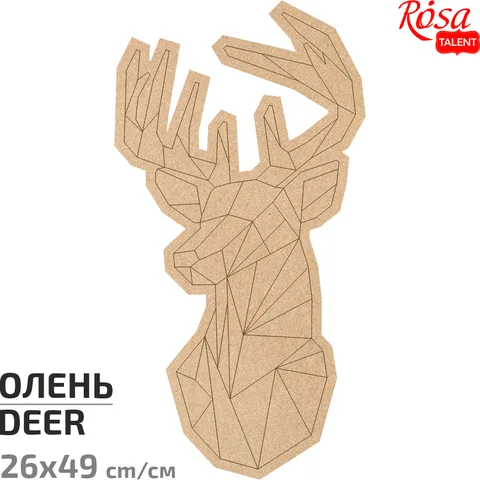 Основа для декорування панно-мозаїка „Олень“ 1 МДФ 26х49см ROSA TALENT — Photo 3