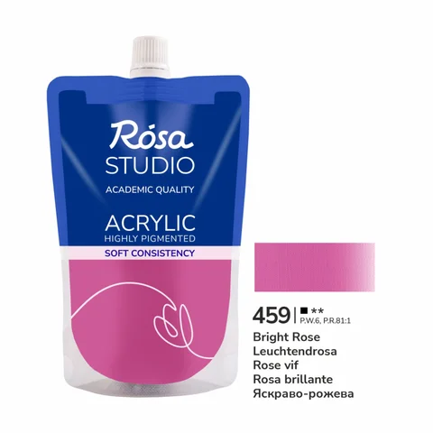Фарба акрилова Яскраво-рожева (459) 200 мл ROSA Studio — Photo 2