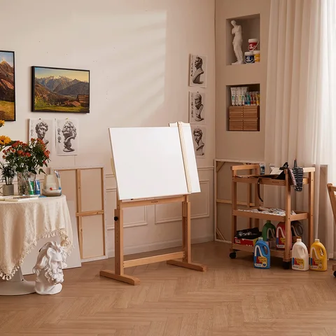Дерев'яний художній стіл 90×60×84см, з регульованою висотою (6063) MEEDEN — Photo 26