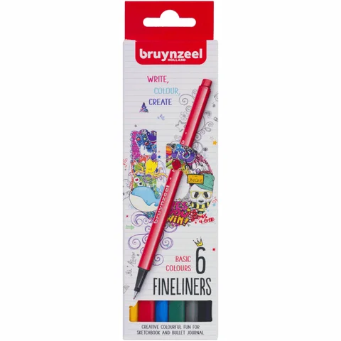 Набір лінерів FINELINER Basic 6кол Bruynzeel — Photo 2