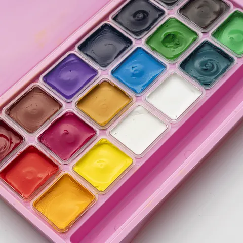 Набір гуашевих фарб Jelly Cup 18×30мл рожевий пластиковий пенал HIMI — Photo 12