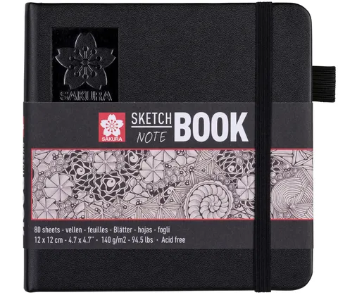 Блокнот Sakura Sketch 12х12 см 140 г/м2 80 л кремово-білий Sakura — Photo 4