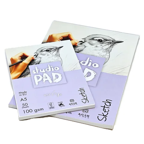 Склейка для ескізів Studio, А4, 120г/м2, 50л, SM-LT Art — Photo 7