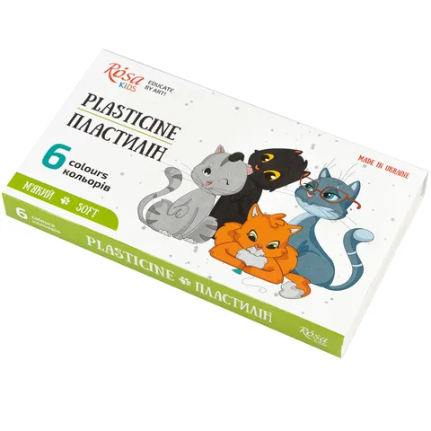 Набір пластиліну Cats зі стеком 6×96г ROSA Kids — Photo 3
