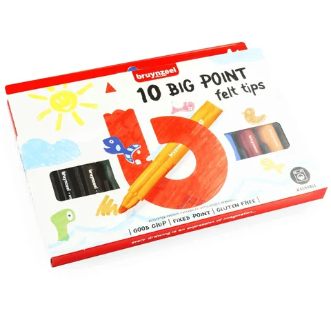 Набір дитячих кольорових фломастерів BIG POINT 10кол. Bruynzeel — Photo 6