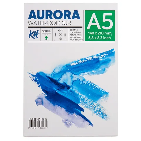 Альбом для акварелі Watercolour 300г/м2 12 л Rough крупне зерно Aurora — Photo 2