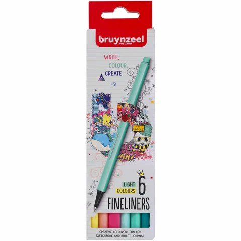 Набір лінерів FINELINER Light Світлі кольори 6кол Bruynzeel — Photo 2