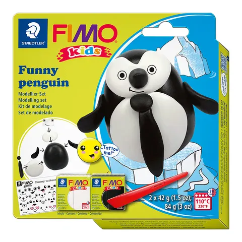 Набір Fimo Kids «Пінгвінчик» 2 кол.*42 г Fimo — Photo 2