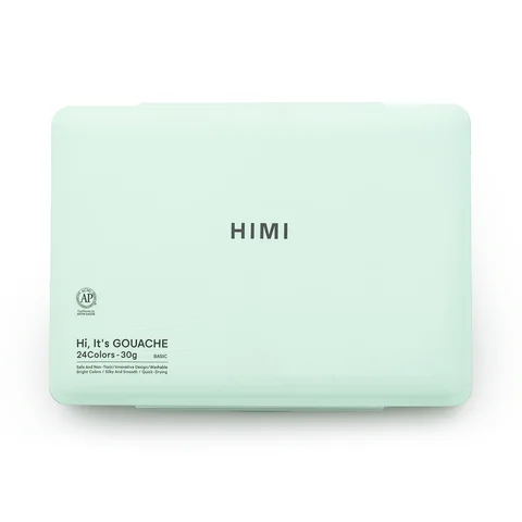 Набір гуашевих фарб Jelly Cup 24×30мл зелений пластиковий пенал HIMI — Photo 14