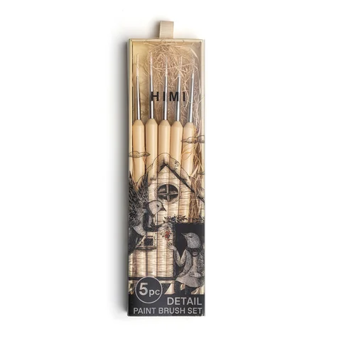 Набір пензлів HIMI 5 шт., лайнер Detail Painting Brush Set — Photo 13
