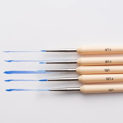 Набір пензлів HIMI 5 шт., лайнер Detail Painting Brush Set — Photo 15