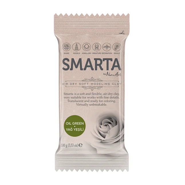 Пластика самозастигаюча Зелена оливка 100 г Smarta