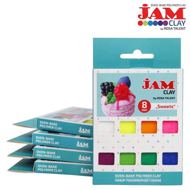 Набір пластики Sweets 8×20г Jam Clay ROSA Talent — Photo 1