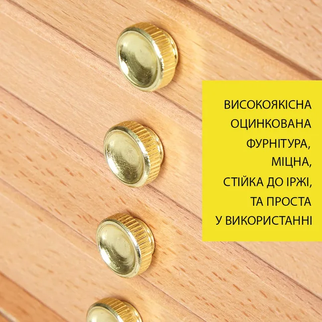 Пенал дерев’яний (бук) 6 висувних ящиків (25×40см) MEEDEN — Photo 4