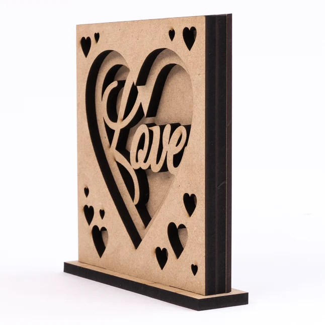 3D композиція „Love“ 3, МДФ, 14х14,5см, ROSA Talent — Photo 1