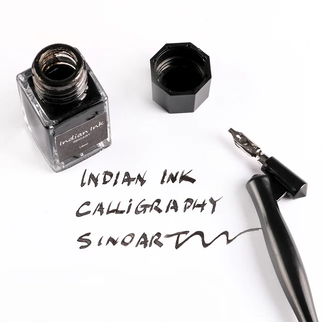 Набір для каліграфії SINOART, скошений тримач, 5 пер, блістер — Photo 5