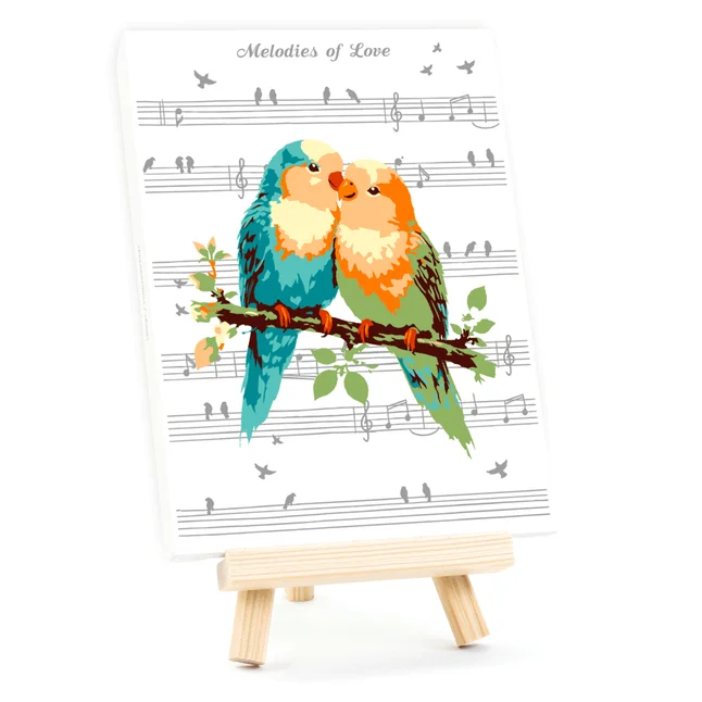 Набір картина за номерами Melodies of Love, 15x20 см, з мольбертом ROSA START — Photo 2