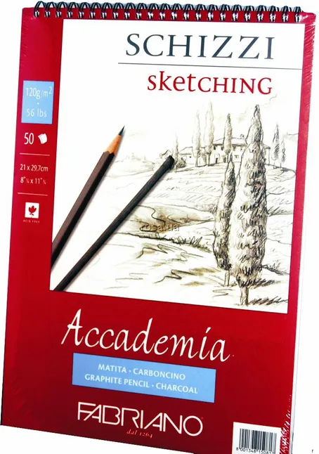 Альбом на спіралі Accademia А4 120г/м2 50л дрібне зерно Fabriano
