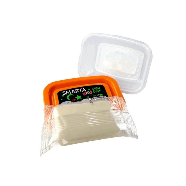 Пластика самозастигаюча Біла Glow in Dark 50 г Smarta — Photo 2