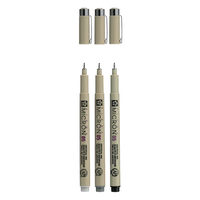 Набір лінерів PIGMA MICRON 05 BASIC 3кол, Sakura — Photo 2