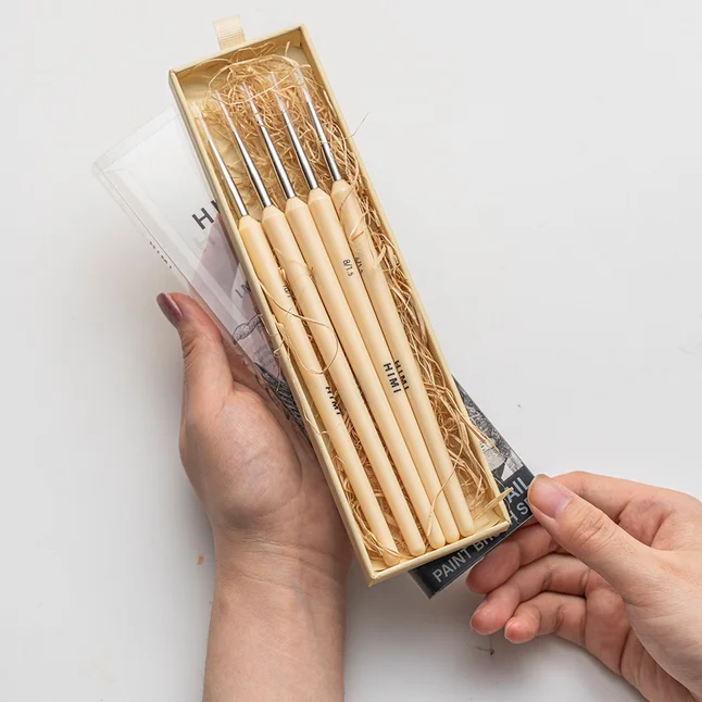 Набір пензлів HIMI 5 шт., лайнер Detail Painting Brush Set — Photo 10