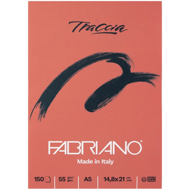 Блок паперу для графіки та каліграфії TRACCIA А5 55г/м2 150 л Fabriano — Photo 3