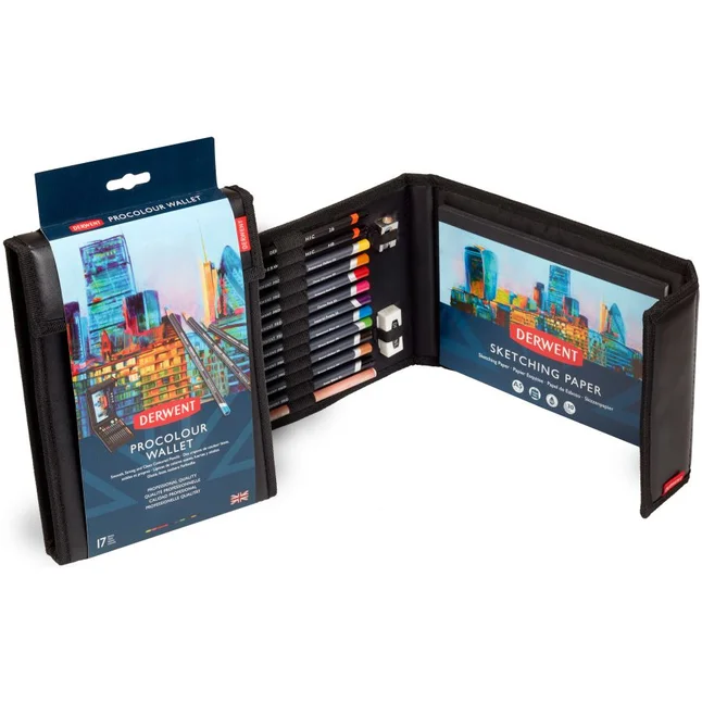 Набір кольорових олівців Procolour Wallet у пеналі Derwent — Photo 1