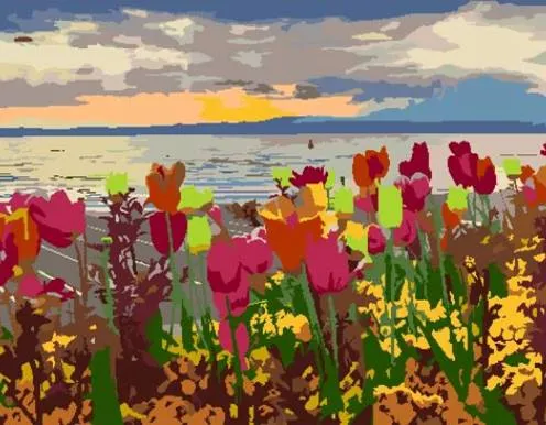 Картина за номерами „Пейзаж 5.99“ 35×45см ROSA START