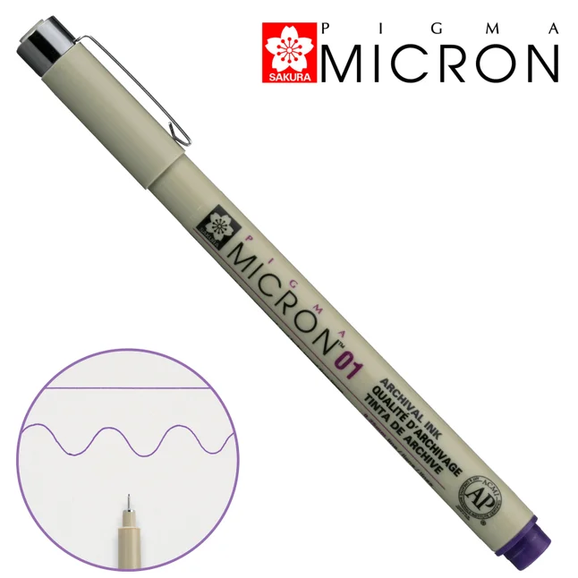 Лінер PIGMA MICRON (0.1), 0,25мм, Фіолетовий, Sakura