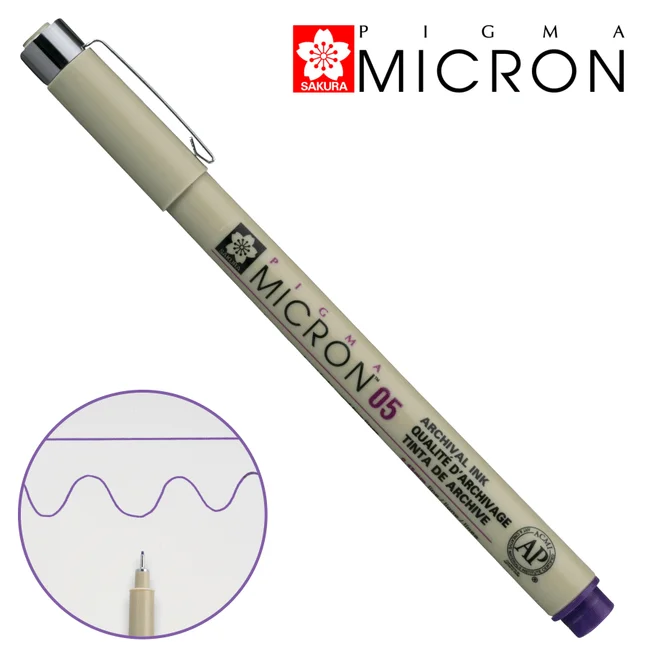 Лінер PIGMA MICRON (0.5), 0,45мм, Фіолетовий, Sakura