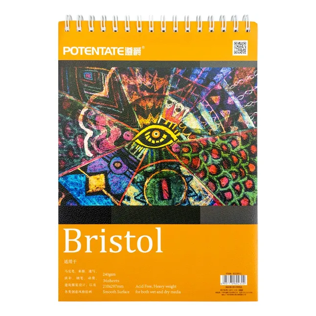Альбом на спіралі для рисунку Bristol Potentate А4, 240 г/м², 36 арк