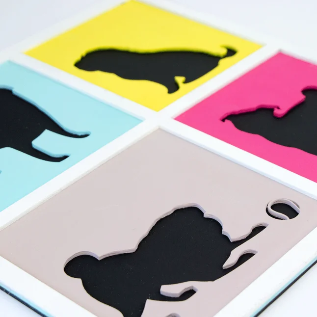 Набір картина 3D „4 Dogs“ МДФ ґрунтоване 3 шари 30х30см ROSA TALENT — Photo 4