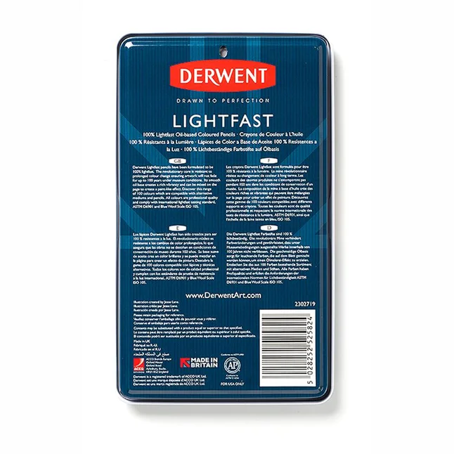 Набір олійних олівців Lightfast, 12шт., метал, Derwent — Photo 5