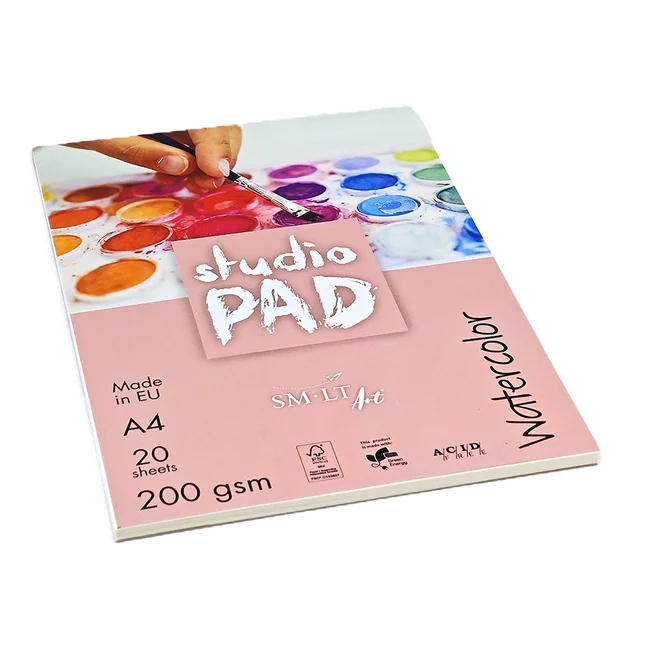 Склейка для акварелі Studio, А4, 200г/м2, 20л, SM-LT Art — Photo 2