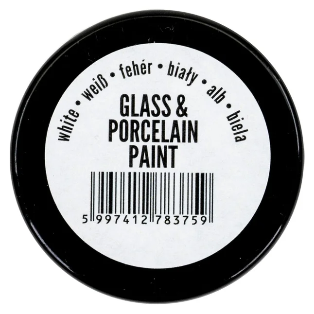 Фарба акрилова Glass and Porcelain, водна основа, Біла, 30 мл, Pentart — Photo 1