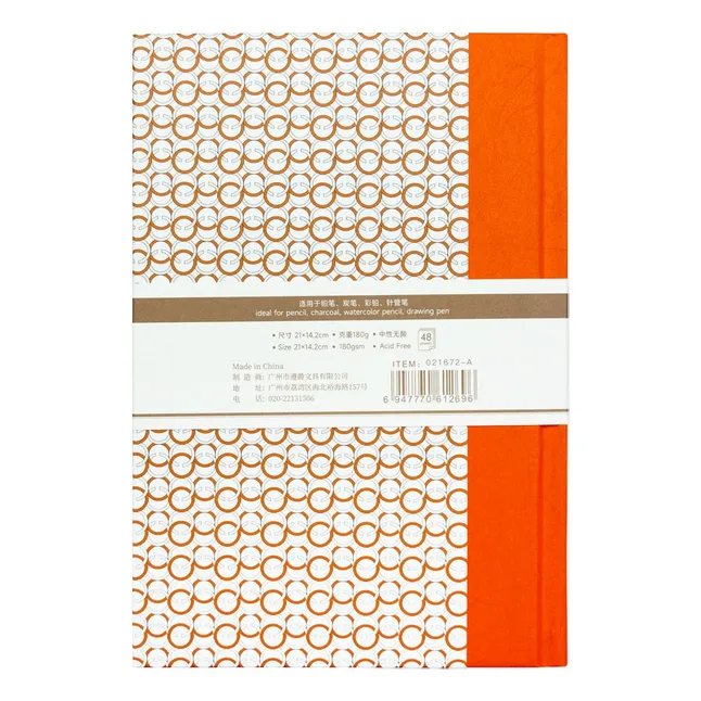Скетчбук для ескізів у твердій палітурці Potentate Hardbound Stitch А5 (14,2х21 см), 180 г/м², 48 арк — Photo 1