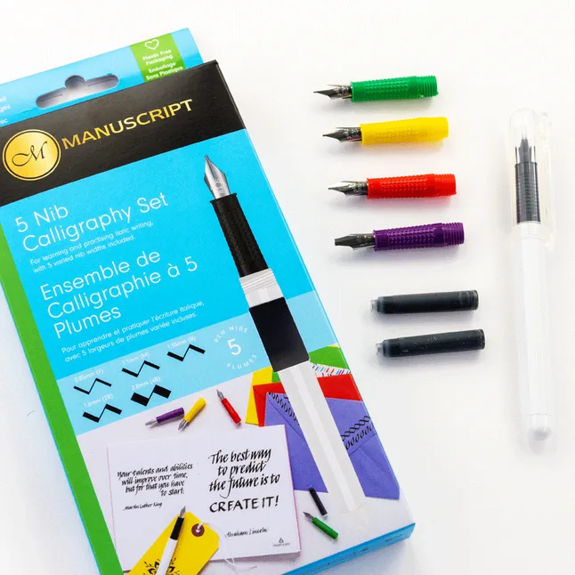 Набір для каліграфії 5 Nib Calligraphy Set (5 пер 2 картриджи) Manuscript — Photo 4