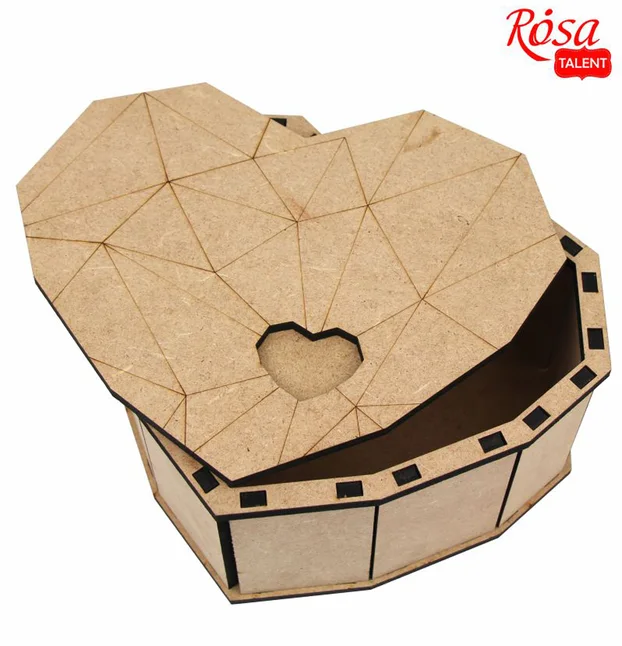 Подарункова коробка „Серце“ МДФ 26х21х9см ROSA TALENT