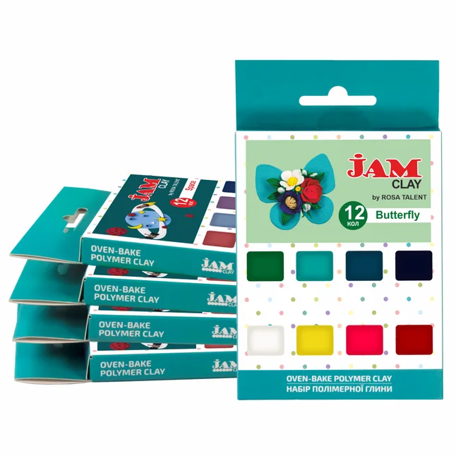 Набір пластики Butterfly 12×20г Jam Clay ROSA Talent — Photo 1