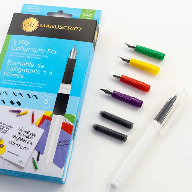 Набір для каліграфії 5 Nib Calligraphy Set (5 пер 2 картриджи) Manuscript — Photo 6