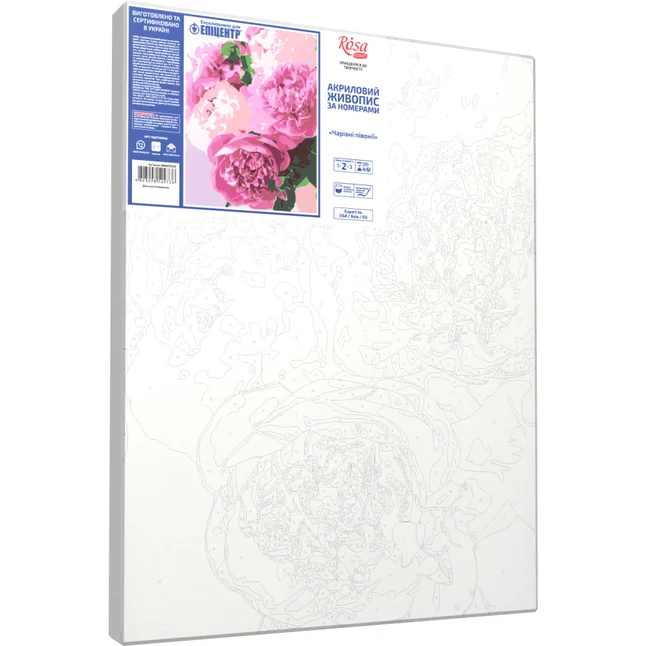 Картина за номерами „Чарівні півонії“ 35×45см ROSA START — Photo 2