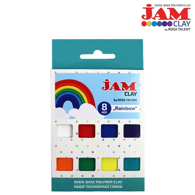 Набір пластики Rainbow 8×20г Jam Clay ROSA Talent