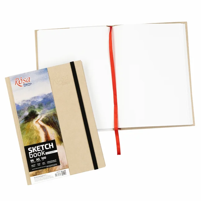Блокнот A5 (14,8х21см) 100г/м2 96л. кремовий ROSA Studio — Photo 1