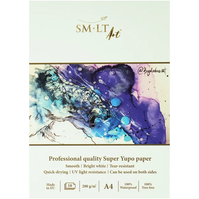 Склейка для спиртових чорнил PRO CREATE Yupo А4 200г/м2 10л SM-LT Art