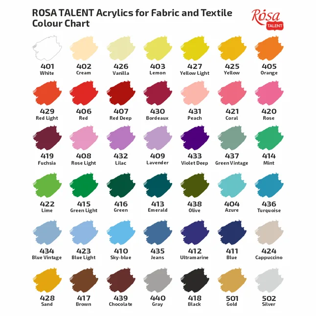Фарба для тканини 60мл ROSA Talent біла — Photo 2